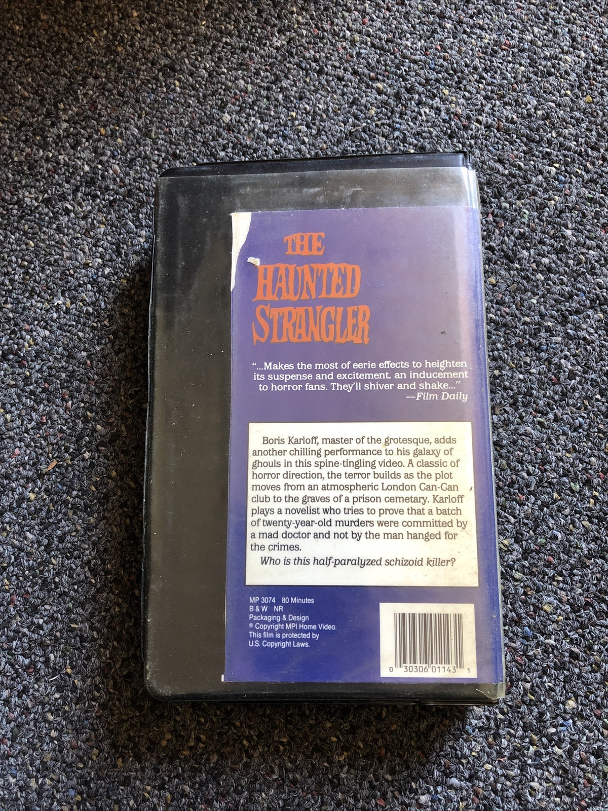 The Haunted Strangler VHS Boris Karloff Collection Horror Gore2