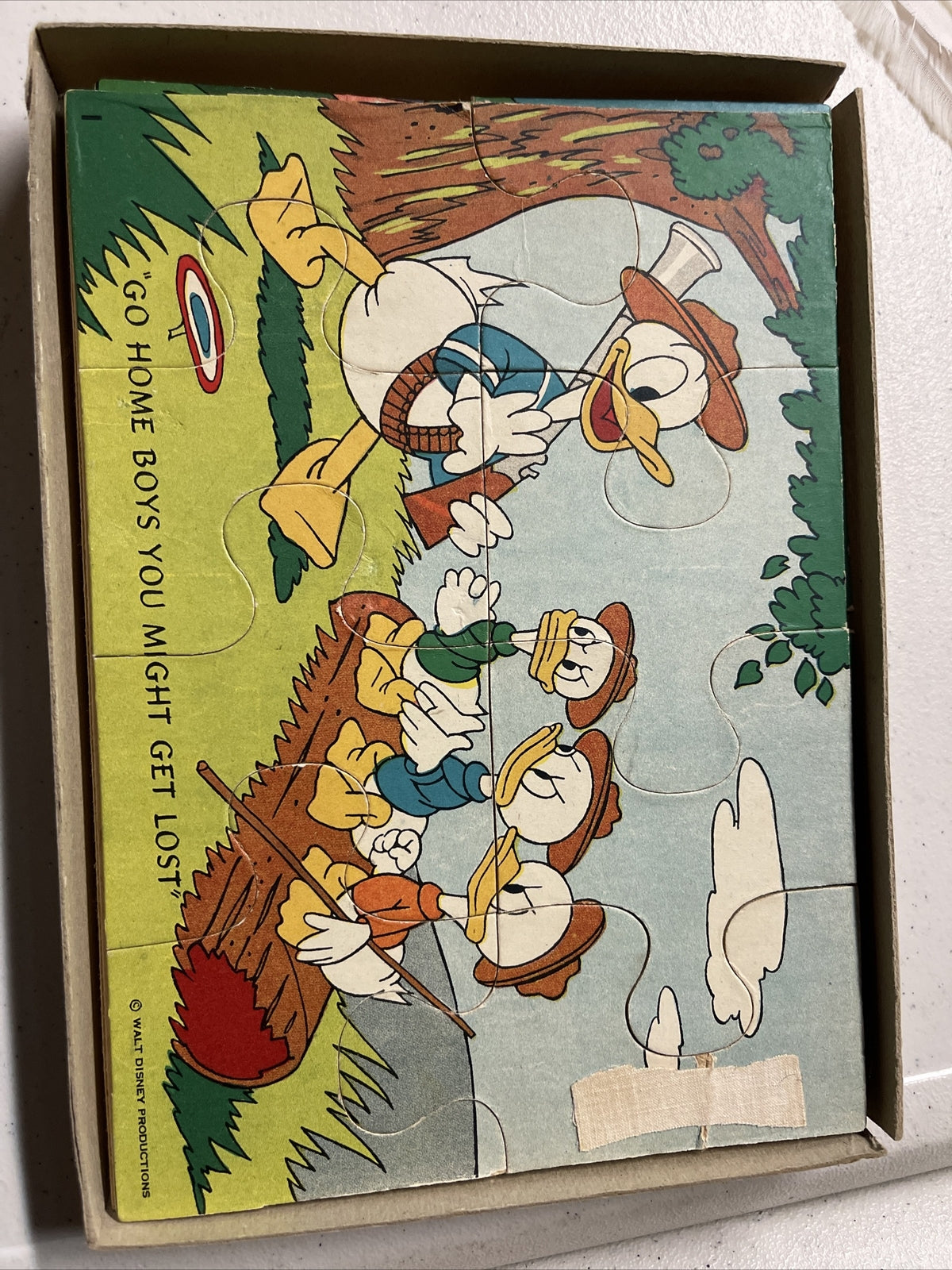 mother hubbard puzzle rhymes walt disney productions RARE with box5