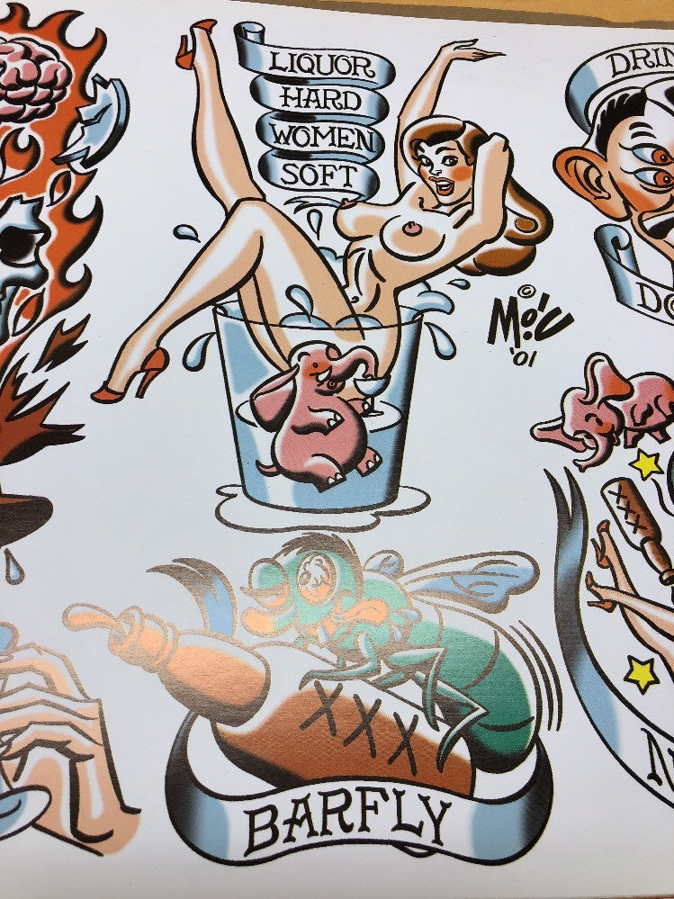 Mitch OConnell “liquor Hard, Women Soft” Flash Art Sheet No Sticker 2001 Rare!2