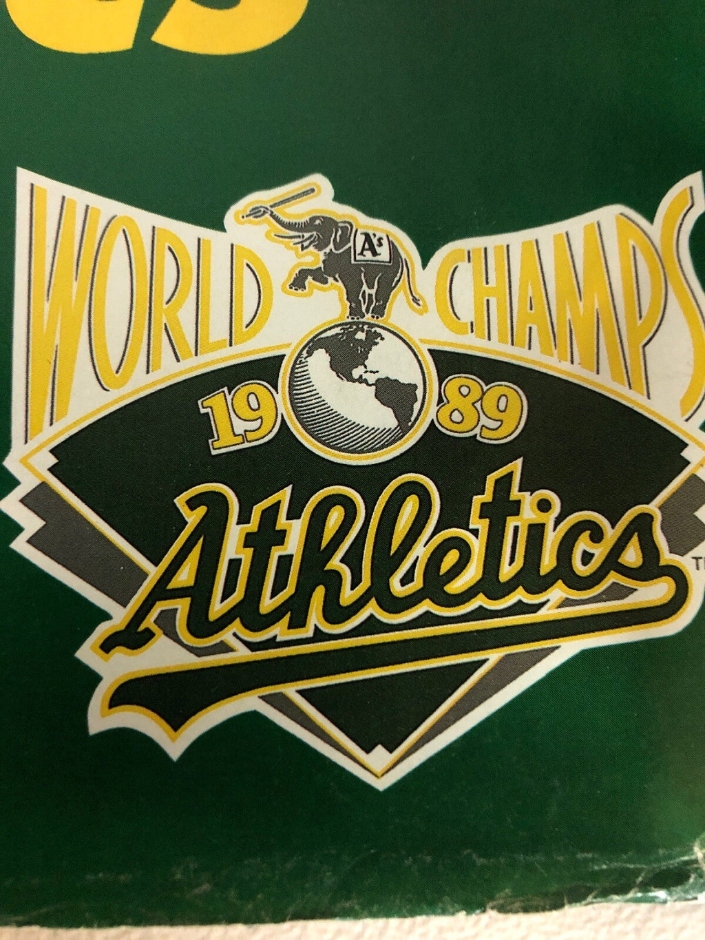 1990 Oakland Athletics poster World Champs  1989 Matraia Caskey Norris 22”x17”1