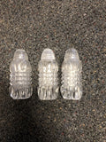 Vintage cut glass crystal salt and pepper shakers Mad In West Germany0