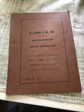 Vintage Box Hardware And Metal Specialties Catalog No.22 by A. Ludwig & Co.,NY0
