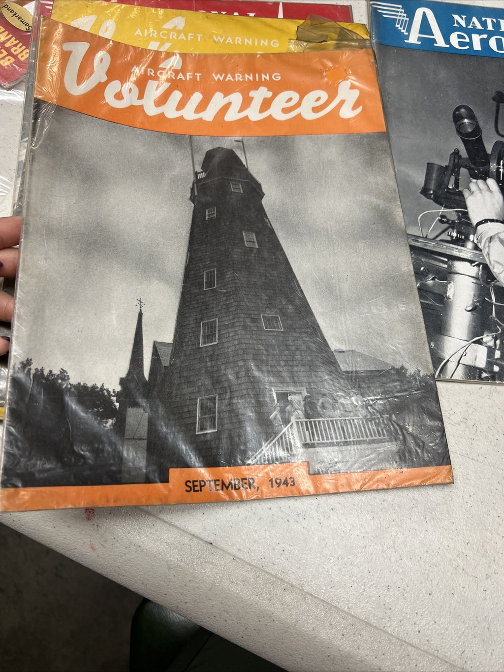 Vintage Lot 4 Aircraft Aeronautics Aircraft Warning Volunteer 1942-1943 Magazine5