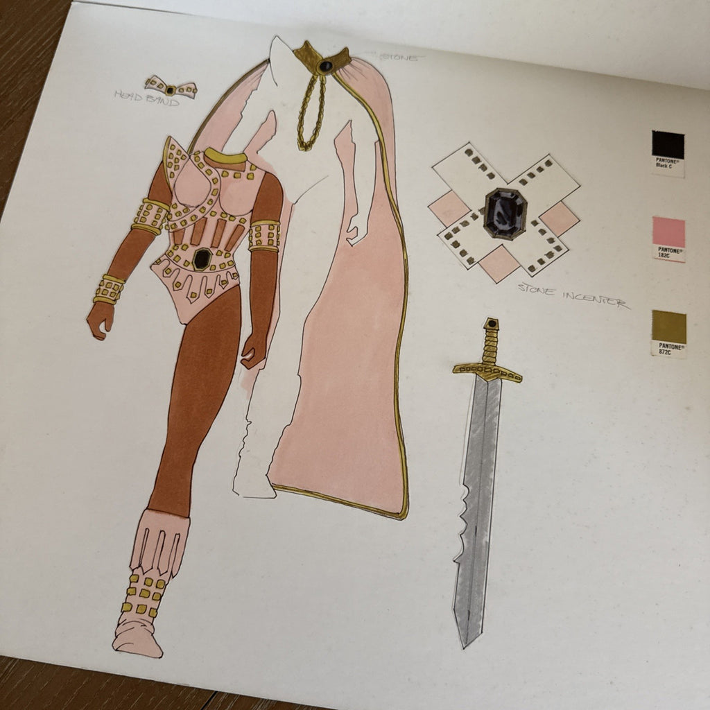 Vintage 1980s Golden Girl Guardians Of The Gemstones Concept Art 14 Pcs Drawings20