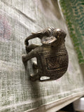 Brass Mini Elephant Detailed Figurine Statue 2” Tall0