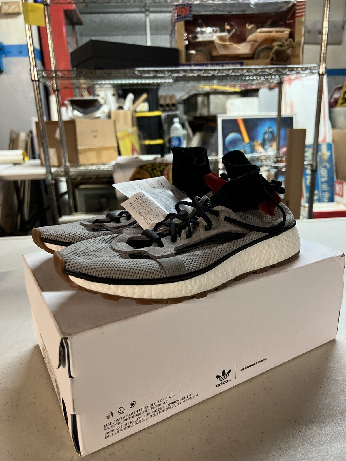 AW Run size 7 Grey Red Gum. Adidas X Alexander Wang. CM7826. ultra boost NMD0