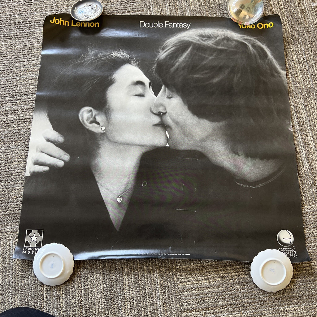 John Lennon and Yoko Ono Double Fantasy 1980 Geffen Records Promo Poster #256