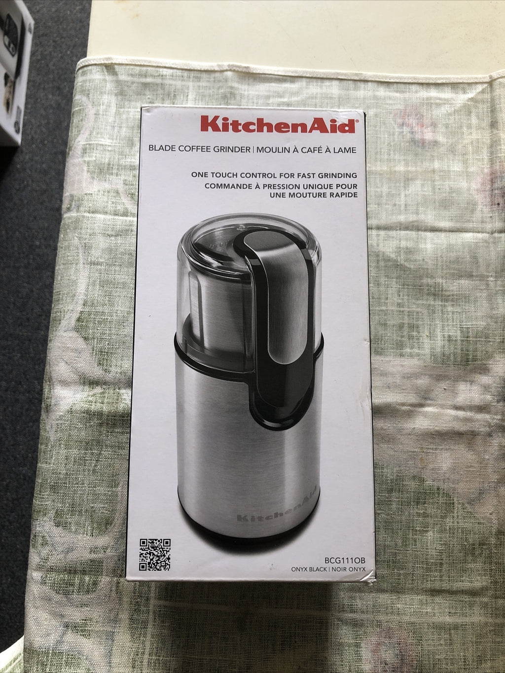 KitchenAid Blade Coffee Grinder Onyx Back New Open Box0