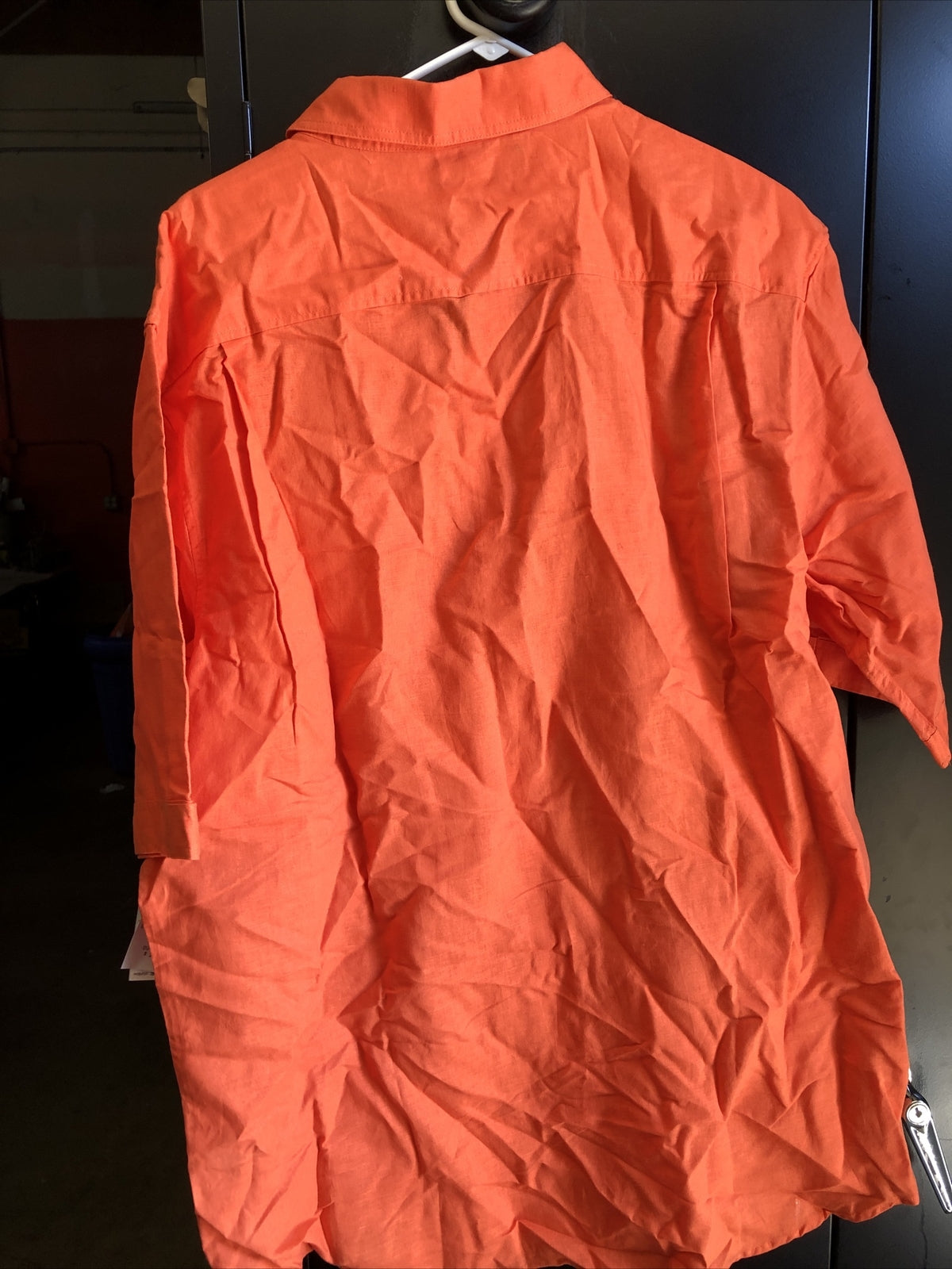 Sean John Orange Short Sleeve Button Up NOS Size 3XL2
