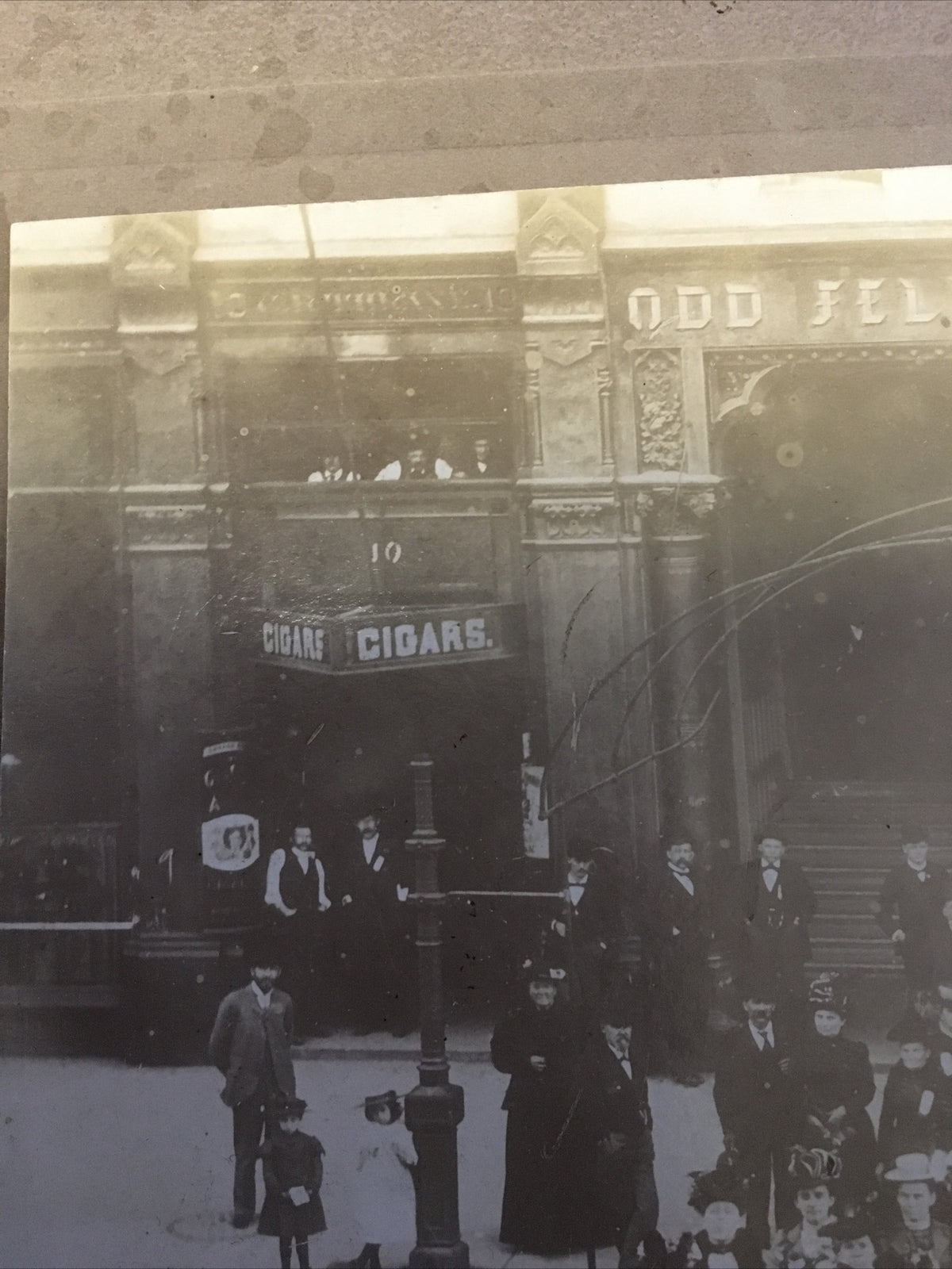 ODD FELLOWS HALL IOOF LODGE Location Unknown c1900 GROUP REAL Vintage PHOTO3