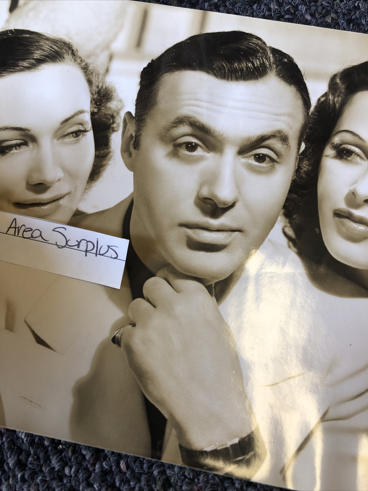 Rare Original Unpublished Photo Of Hedy Lamarr Charles Boyer & Sigrid Gurie 9x6”2