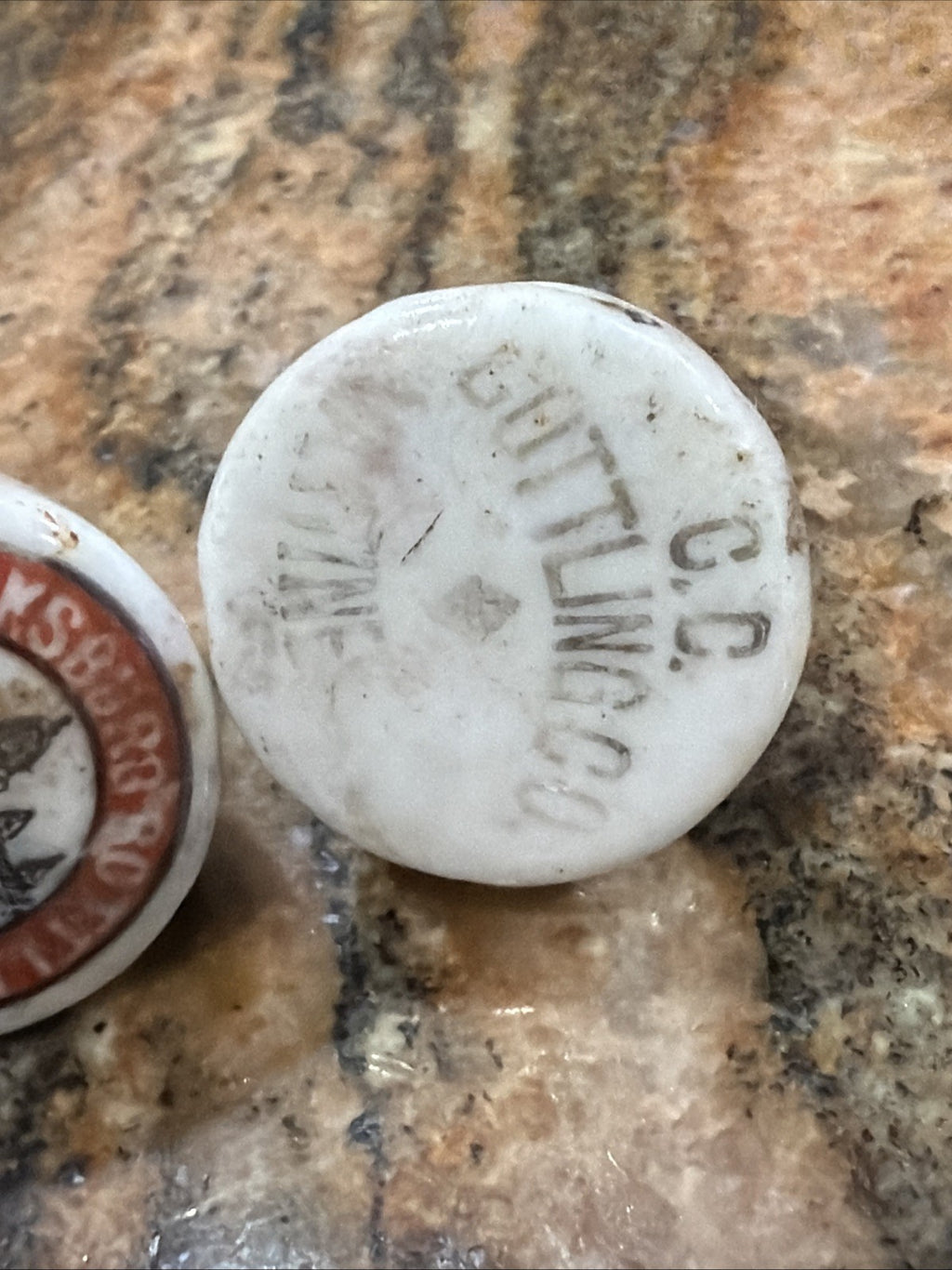 4 Pre-Prohibition Porcelain Beer Bottle Stopper Tacoma San Francisco4