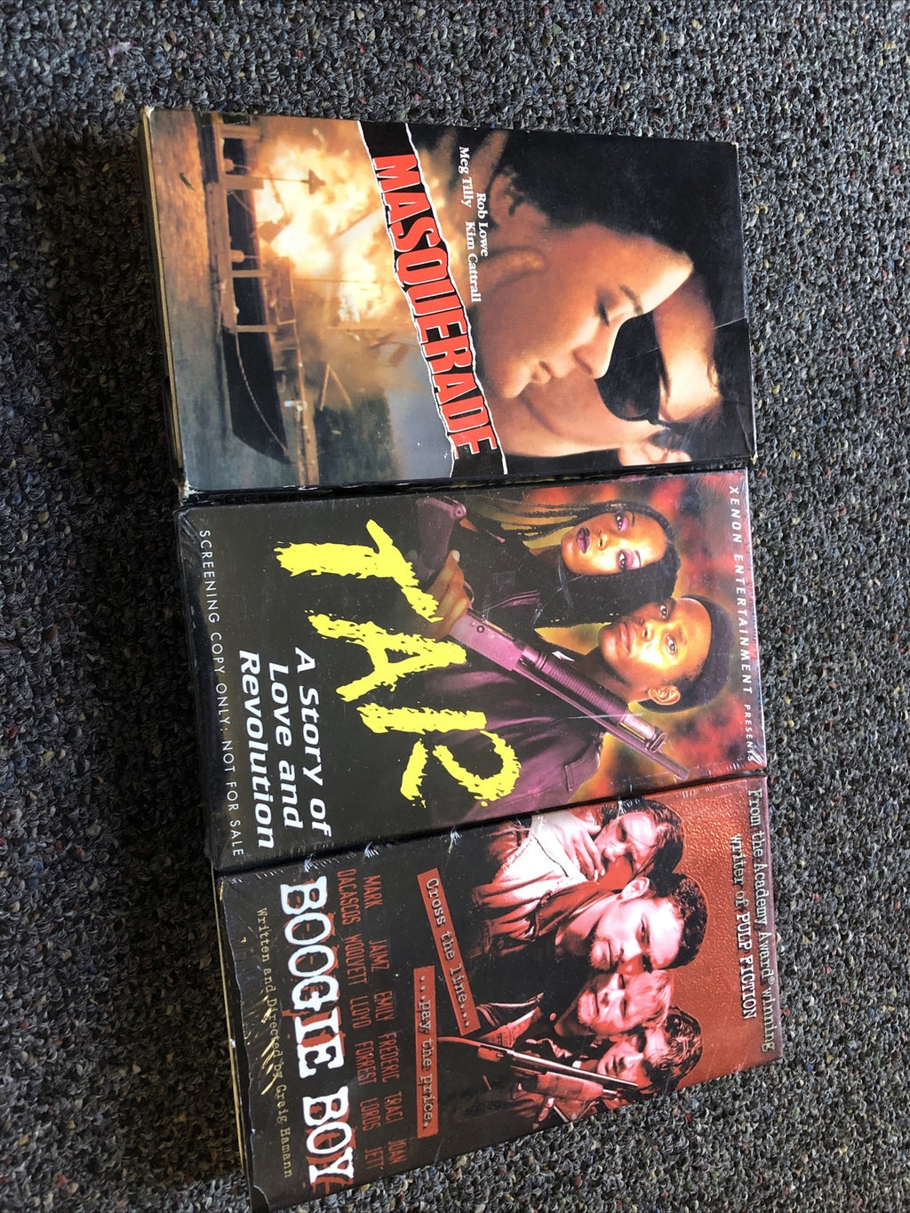 Lot Of 3 Mixed VHS Movie Tapes Action Thriller Drama0