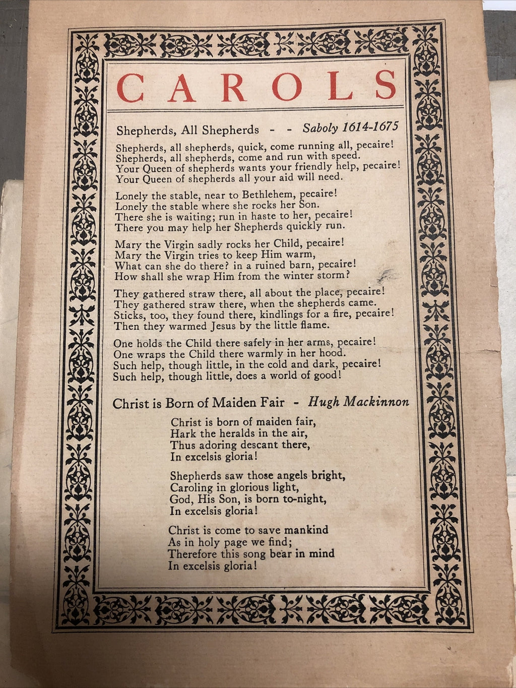 Vtg Christmas Carols Church Hymns Music Books Holidays Christmas St. John’s Co0