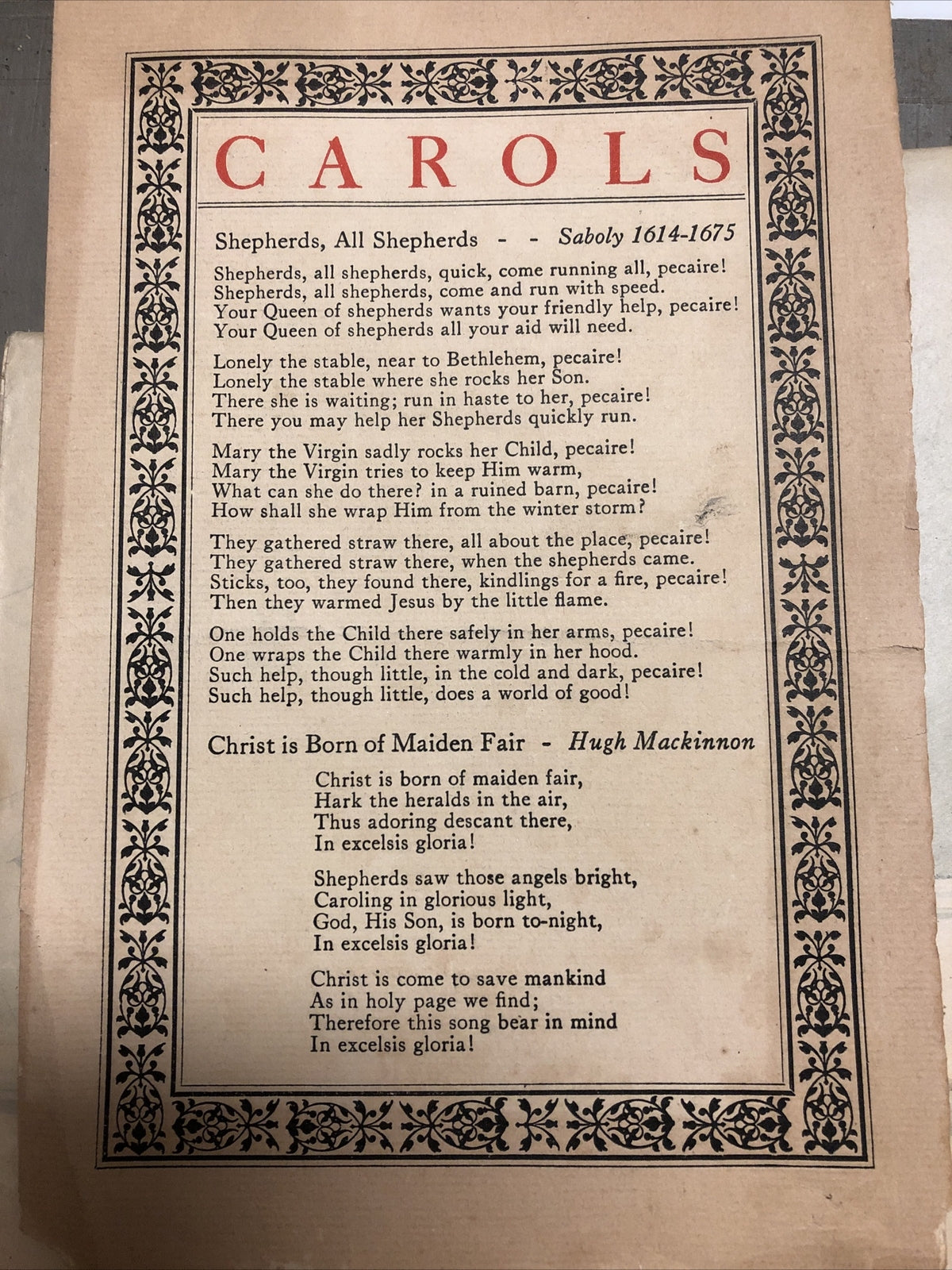 Vtg Christmas Carols Church Hymns Music Books Holidays Christmas St. John’s Co0