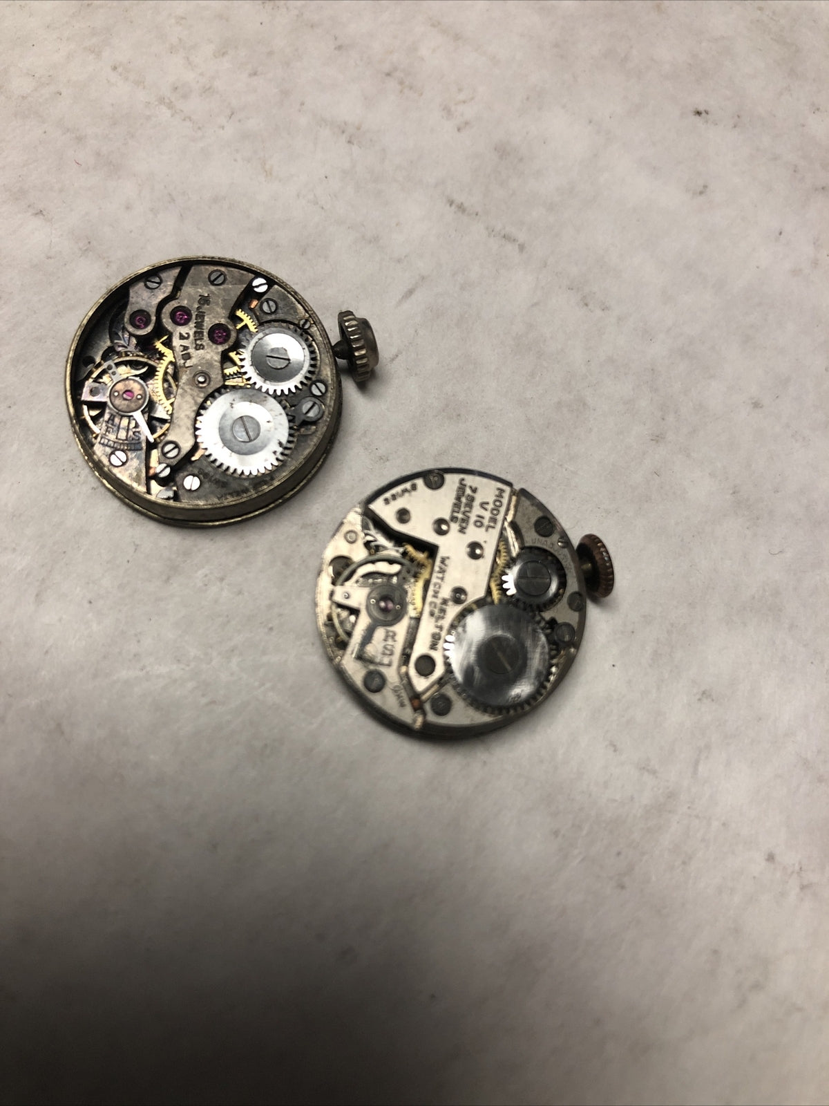 Vintage Lot Of 2 Watch Faces No Band FOR PARTS ONLY Art Deco Kelton2