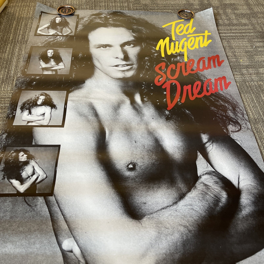 1980 TED NUGENT Scream Dream Record Store Promo Poster Large 33 X 48 #546