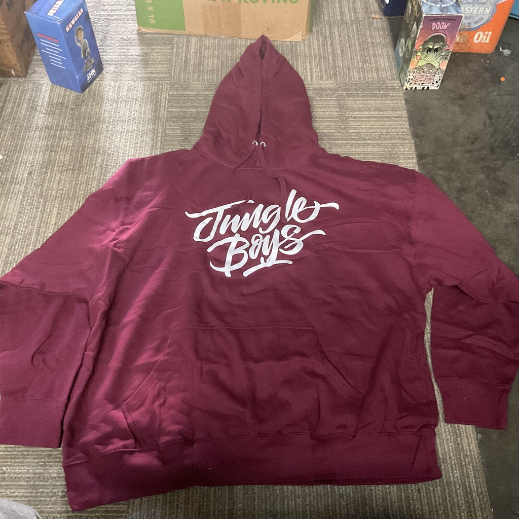 JUNGLE BOYS Los Angeles Farmers Casual Pullover Hoodie Size XXXL Red/Merlot0