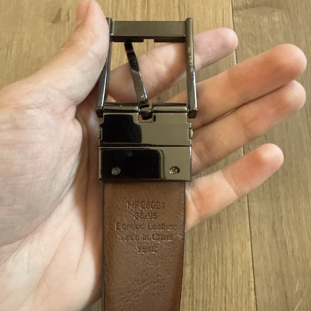 Perry Ellis Reversible Brown Black Belt Size 38/95 Faux Leather HP06021 Mens3