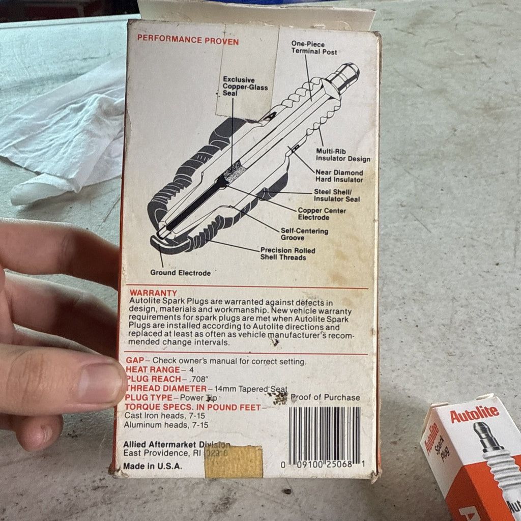 Spark Plug Autolite 5164 (Pack of 6 NEW)3