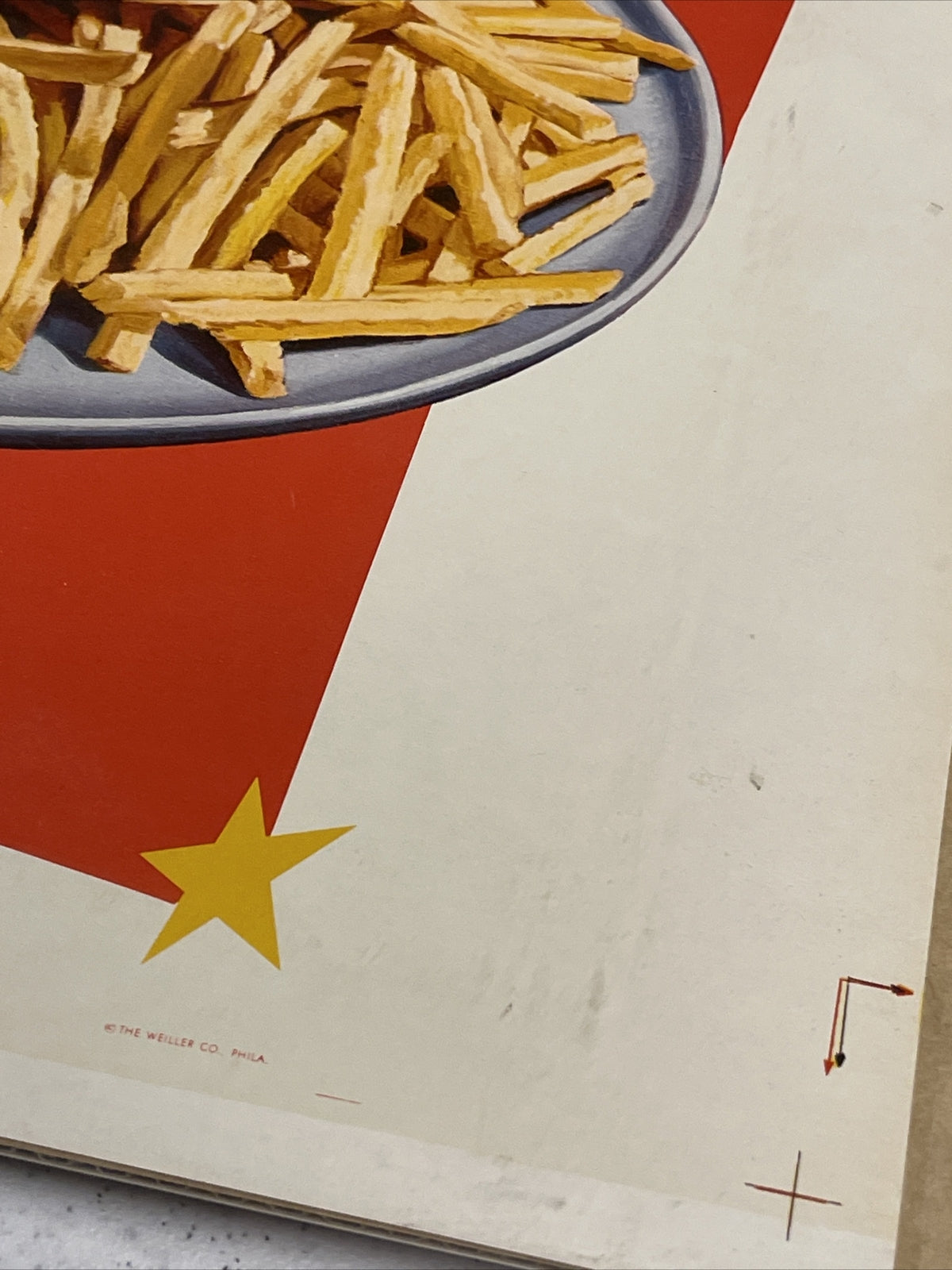 VINTAGE CARL'S JR. HARDEE'S Original Menu Artwork Lithograph Sign Display 19535