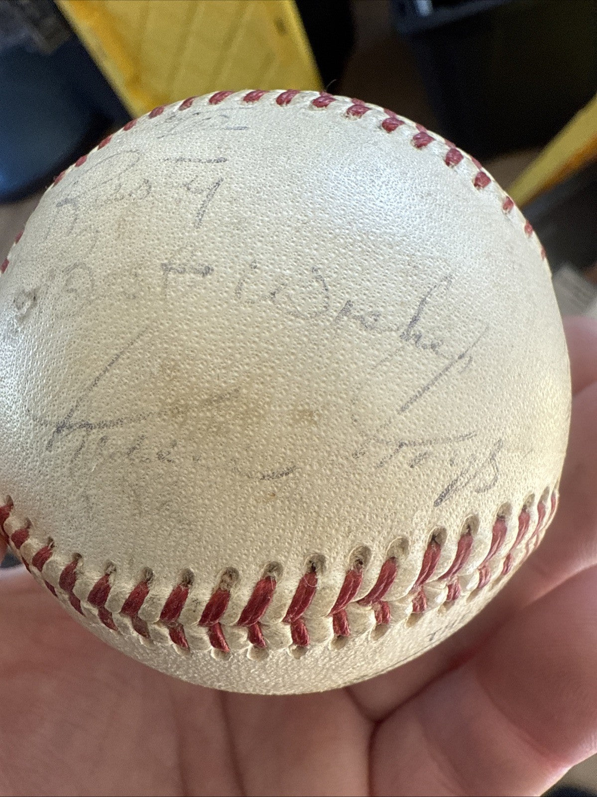 Willie Mays Signed Autographed Vintage National League Baseball0