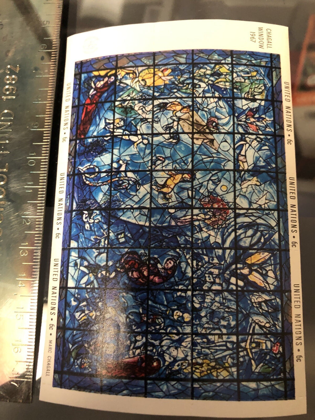424792 UNITED NATIONS New York 1967 FDC Marc Chagall window Facsimile2
