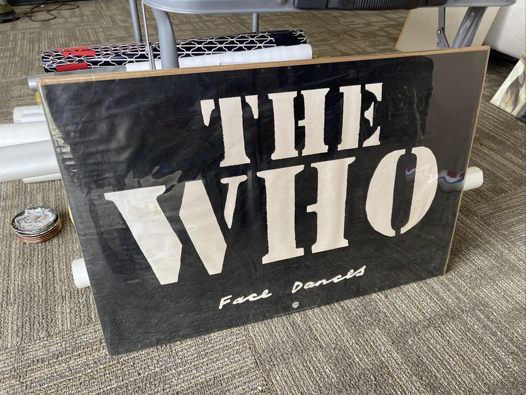 THE WHO 1981 Face Dances  - WB Record Store US PROMO POSTER0