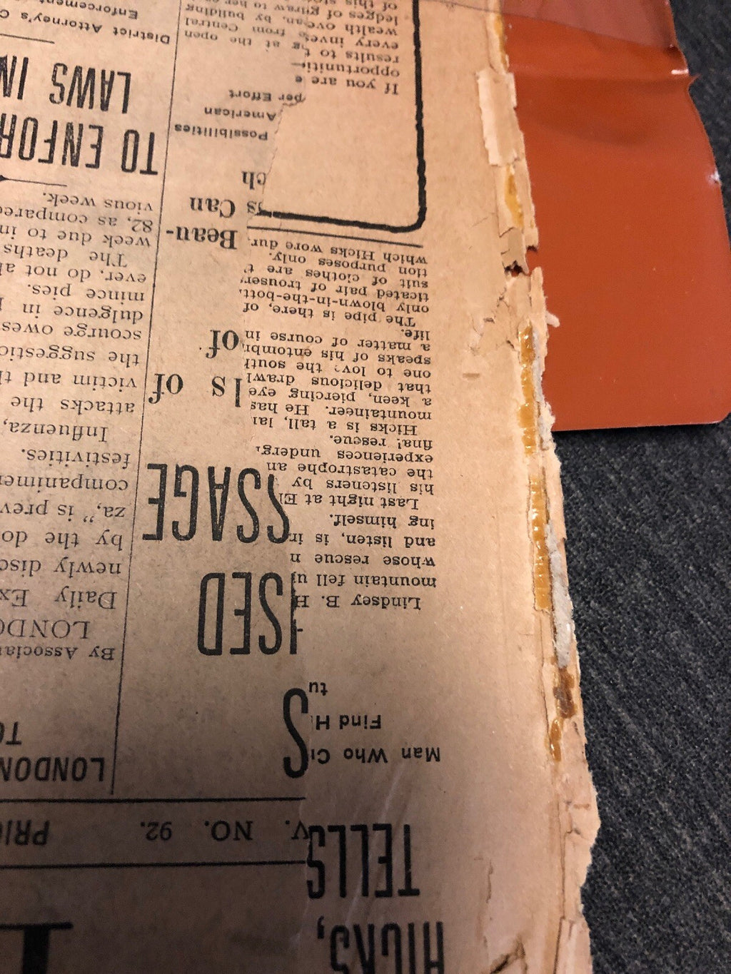 1907 VTG HERALD LOS ANGELES Newspaper And Certificate Authenticity Leather Cover5