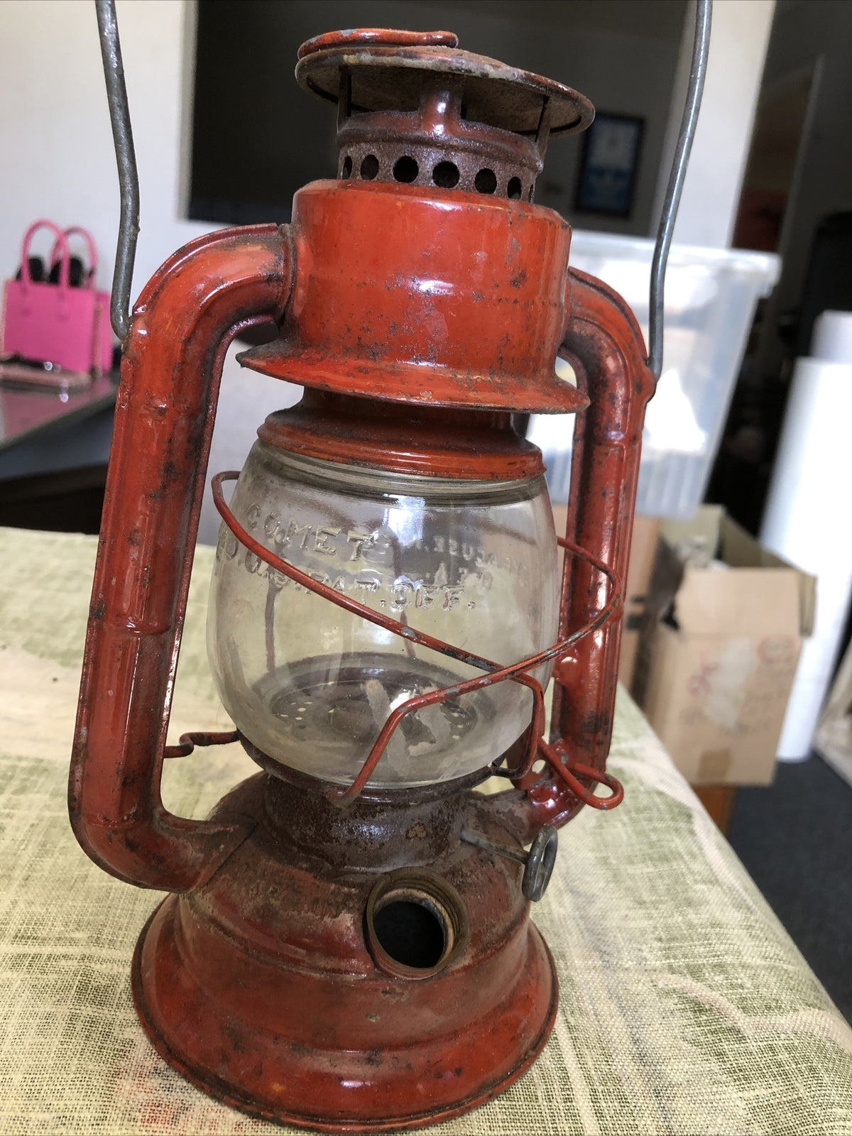 Vintage Dietz Comet Kerosene Lantern Made in USA Missing Cap1