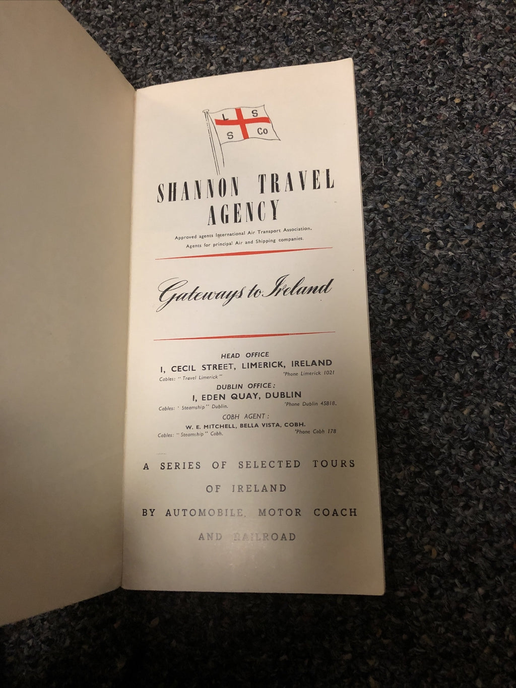 1950s Shannon Travel Ireland Tourism Ad - Ireland.. Naturally the gateway Europe1
