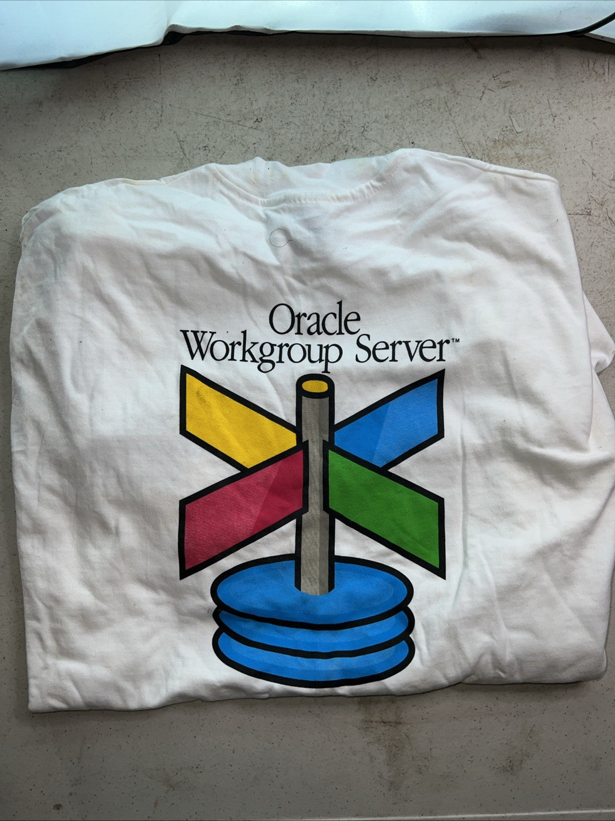 Vintage Oracle Workgroup Server T-Shirt XL 90s Tech Promo – Colorful Signpost0
