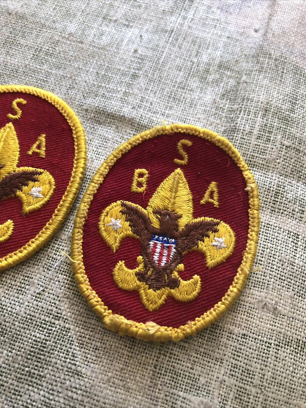 Vintage Lot Of 2 Boy Scout BSA Patches 2.5”x2”2