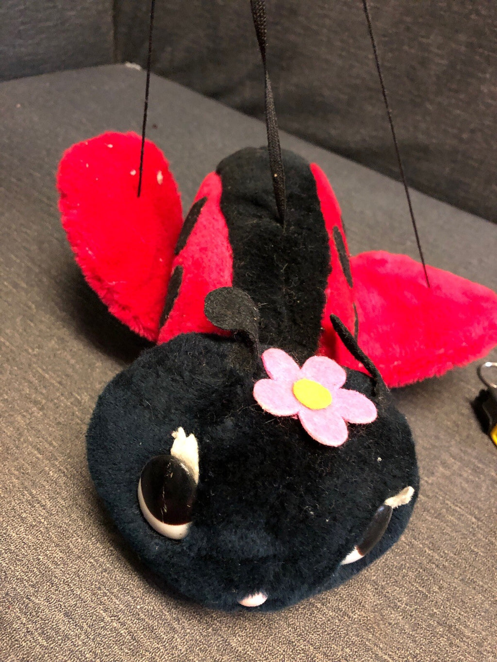 VINTAGE 1976 R. Dakin Plush Chime Ladybug No. 118 Strings Attached0