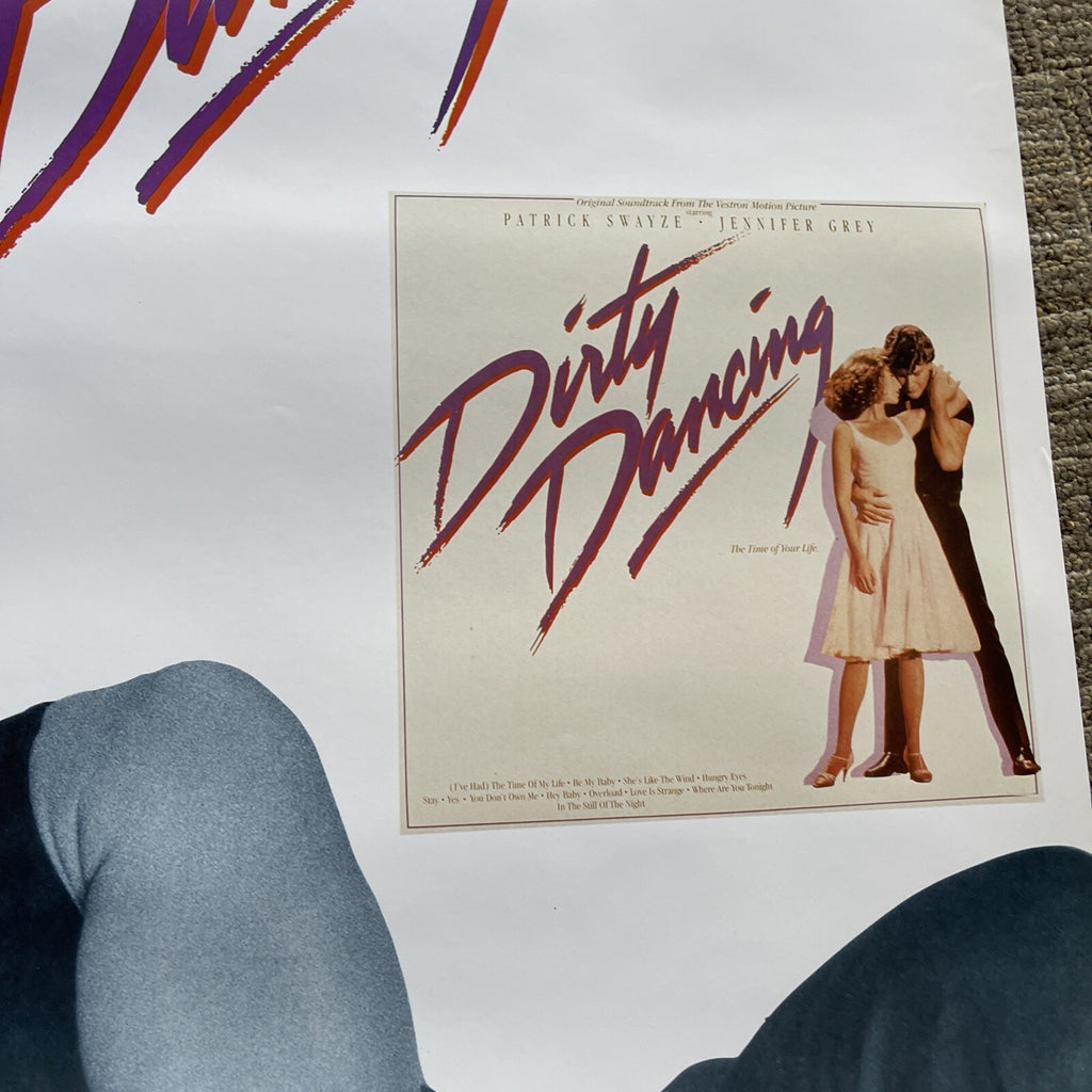 #175 1987 Dirty Dancing Patrick Swayze Record Store Movie Promo Poster 23x354