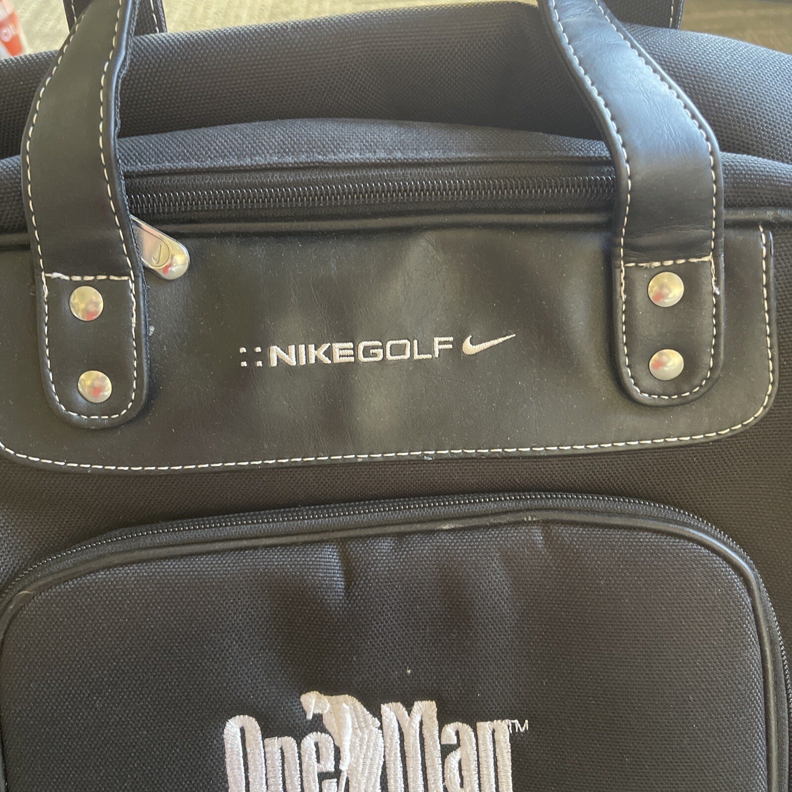 Rare Nike Golf Duffle Bag Black NCGA logo Departure Travel One Man Scramble 18”1