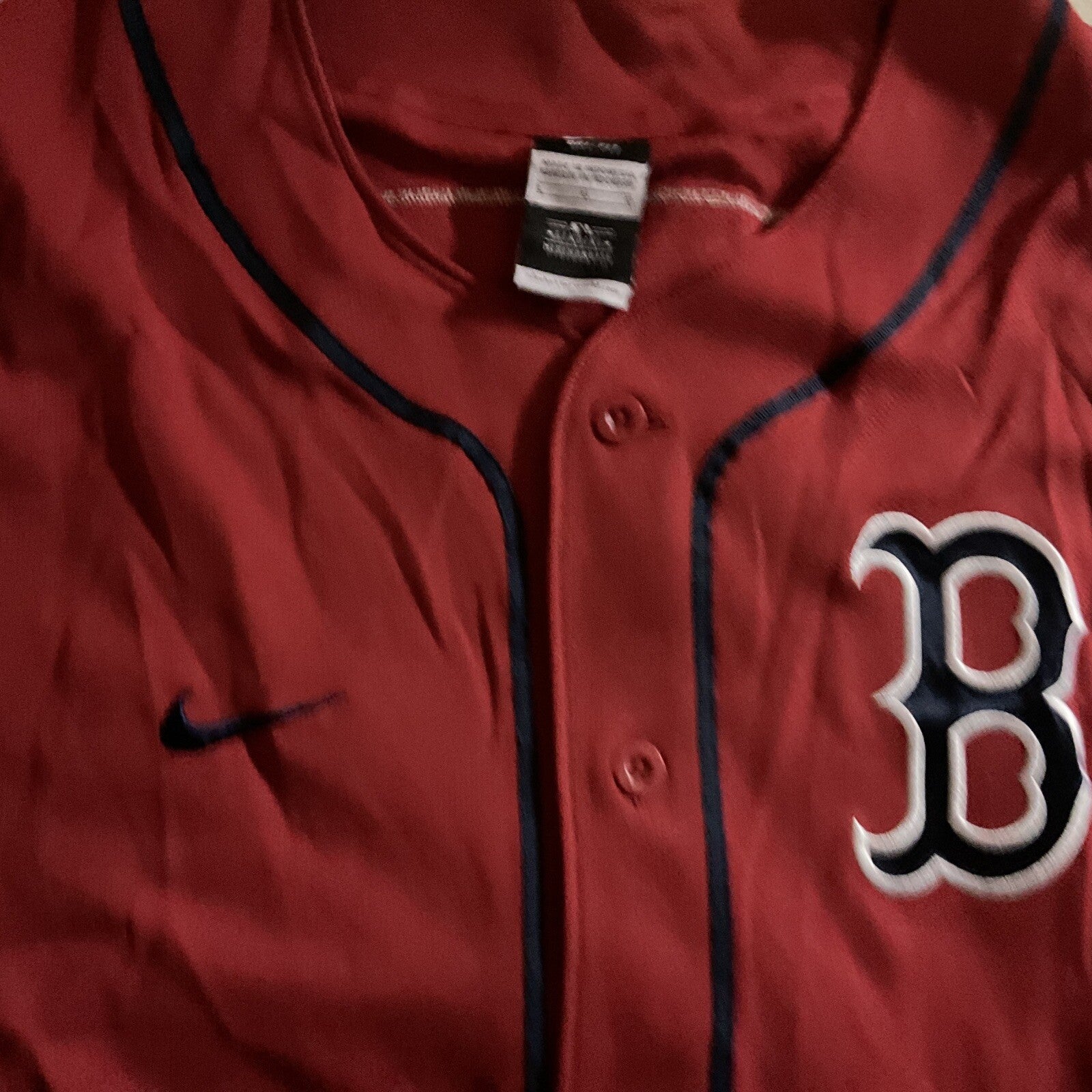 Nike MLB Boston Red Sox Baseball Dri-Fit Performance Stitched Jersey Mens L1