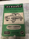 1958 RENAULT DAUPHINE Owner's Handbook Repair Maintenance0