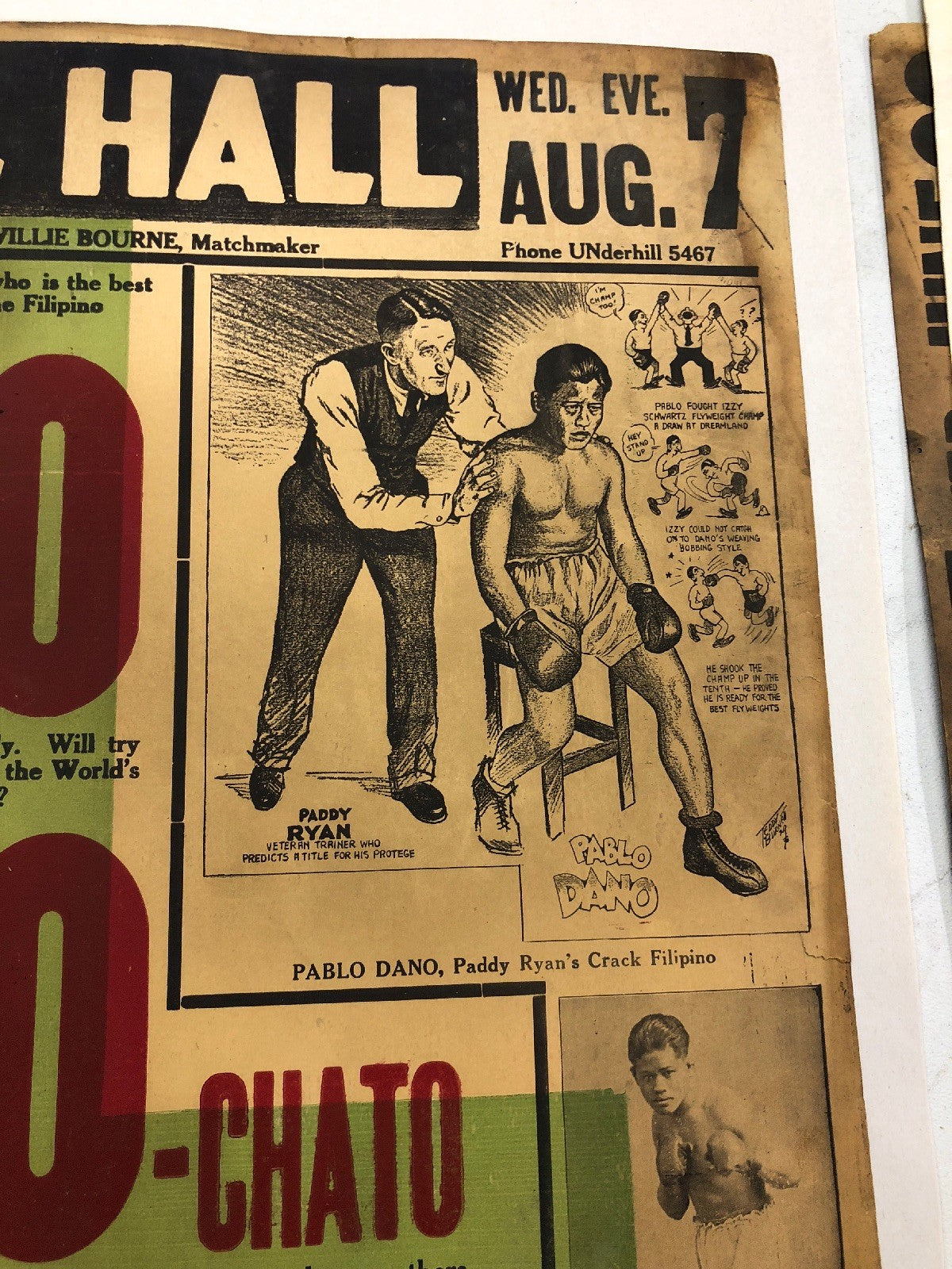 EXTREMELY RARE 1929 Pablo Dano boxing poster onsite only one known8