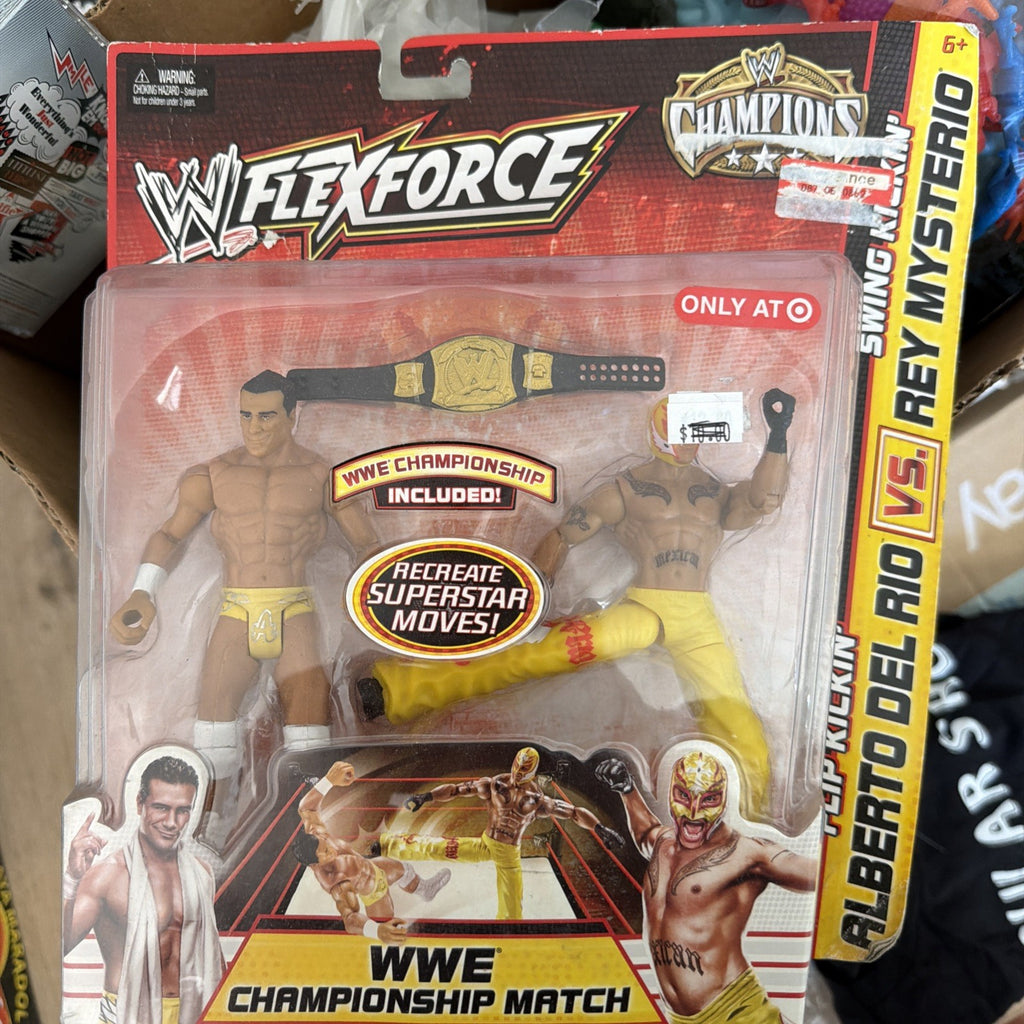 Mattel WWE Championship Match Alberto Del Rio Vs Rey Mysterio Flexforce Figures0