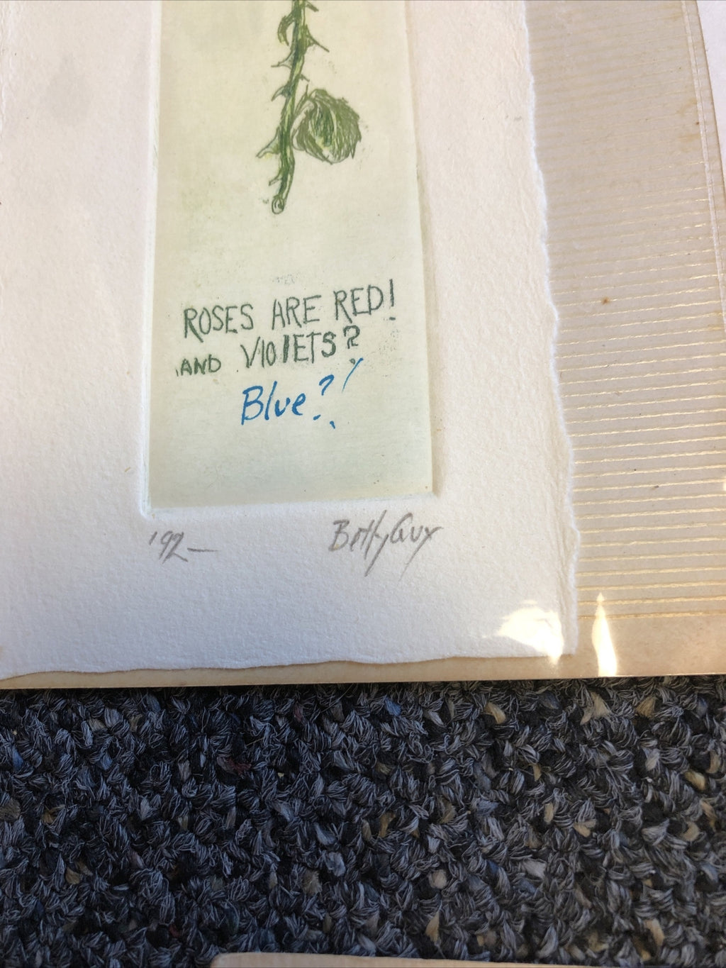 Lot Of 3 Original Betty Guy Personalized Art Pieces SIGNED5