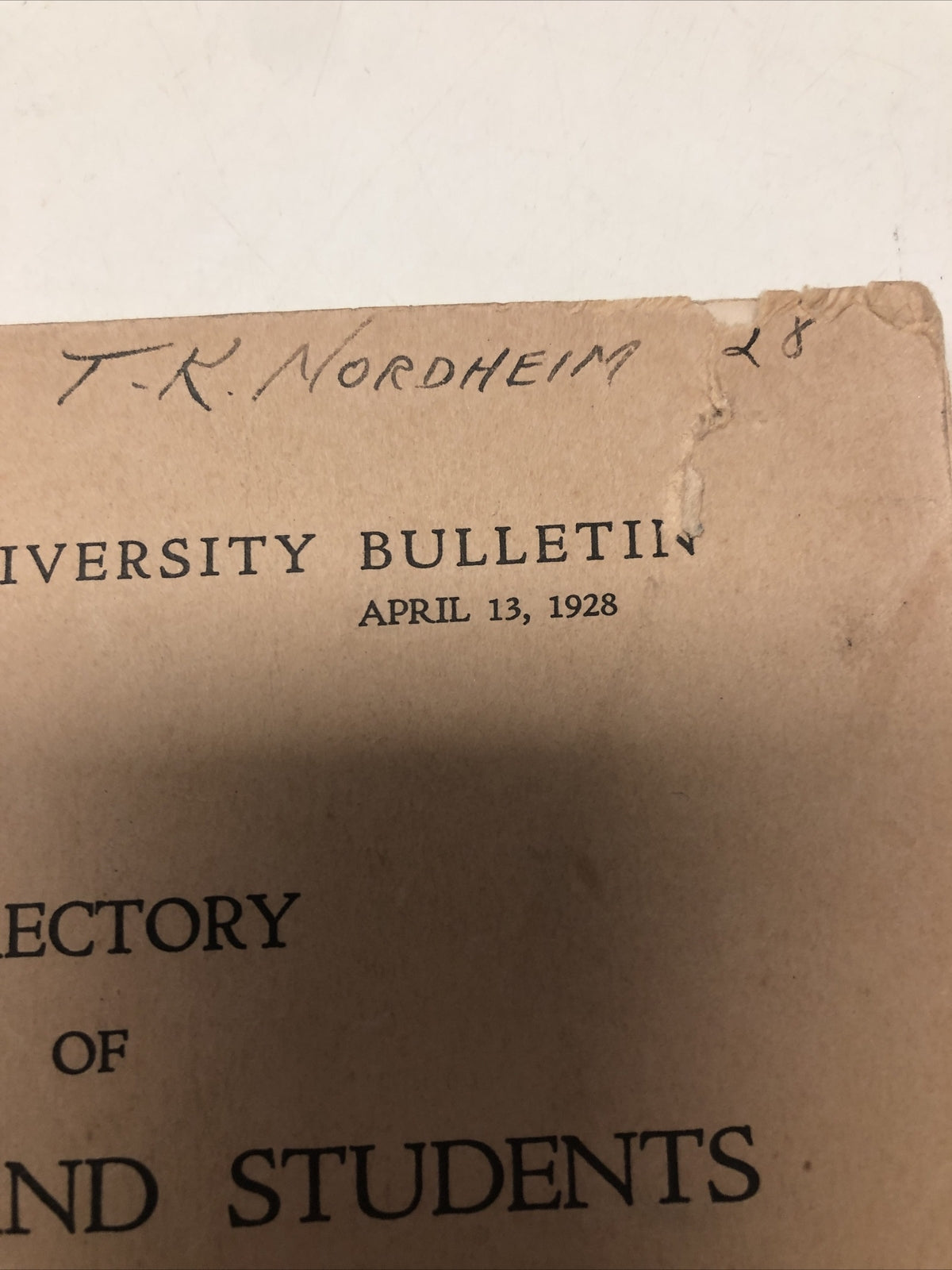 Stanford University Directory of Officers and Students Spring Quarter 1927-28 522