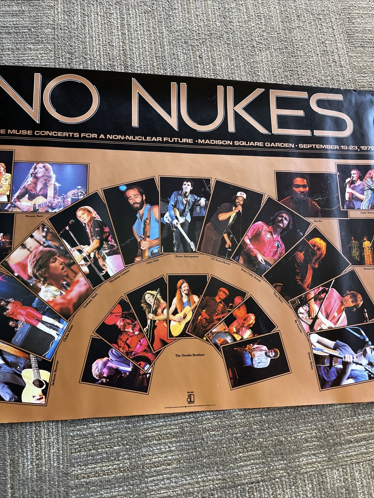 #166 1979 BRUCE SPRINGSTEEN TOM PETTY J TAYLOR No Nukes 1979 Record Promo Poster5