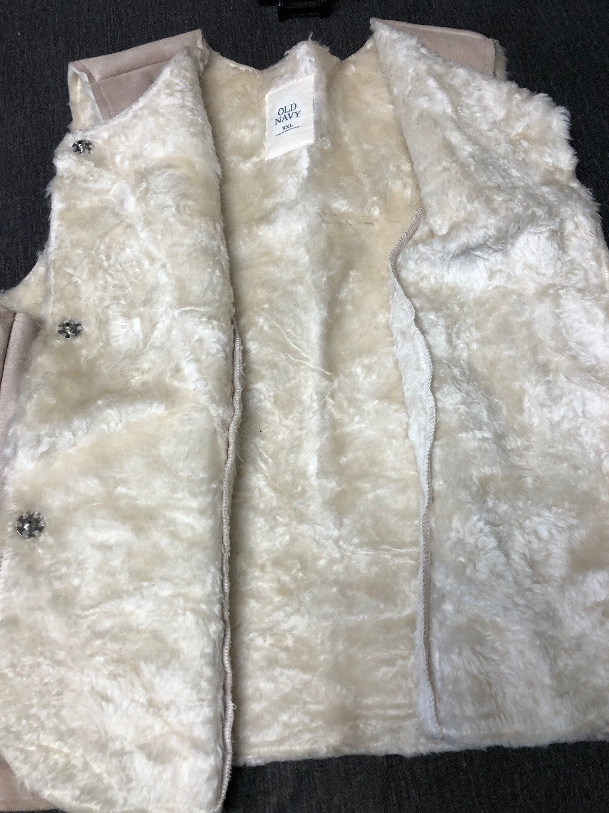 Old Navy Womens XXL Tan Wool Blend Vest Soft Inside Polyester Acrylic4