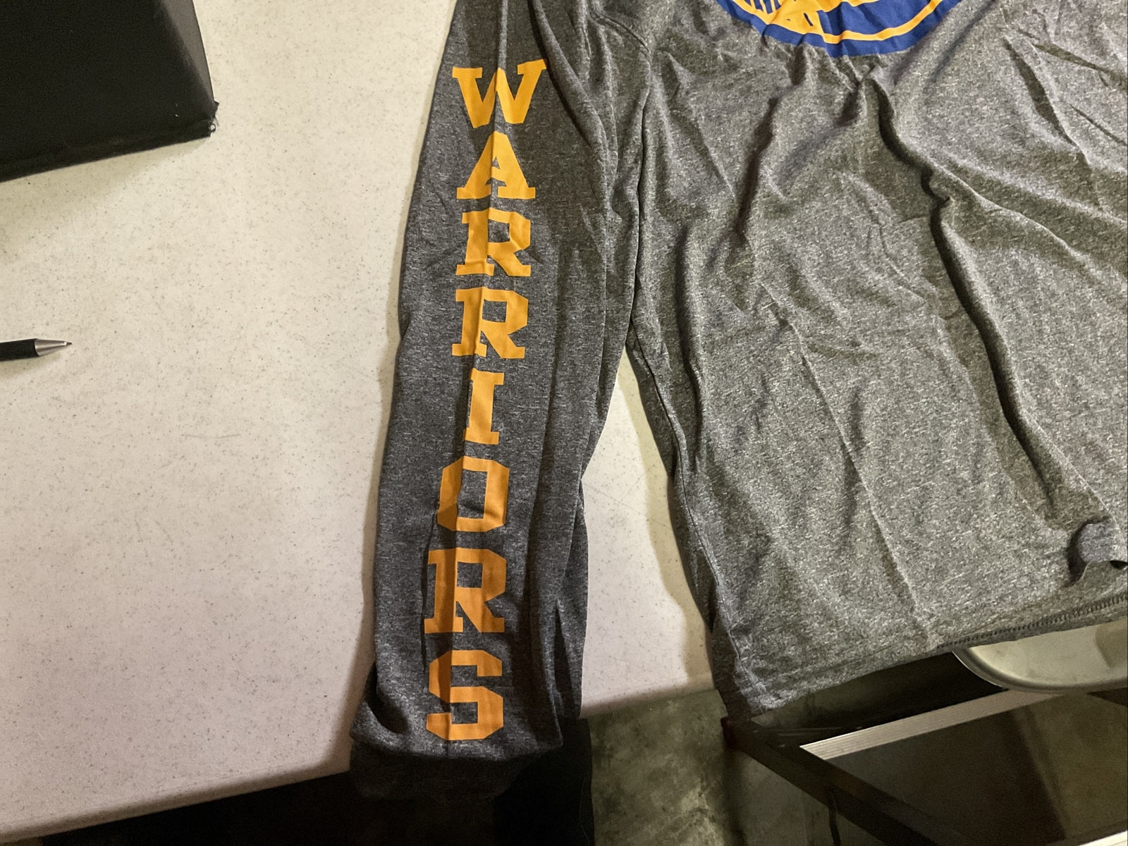 Golden State Warriors NBA Net-Dri Polyester Gray Embellished Long Sleeve SizeL 2