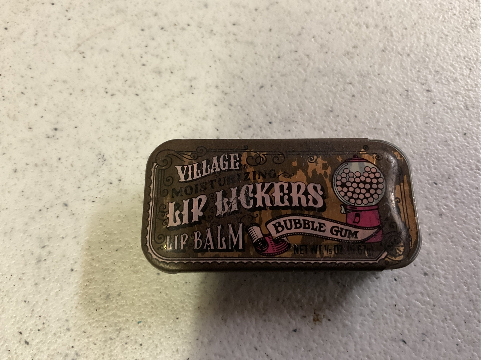 Vintage Village Lip Lickers Lip Balm Bubblegum 1978 1/5 oz. Tin0