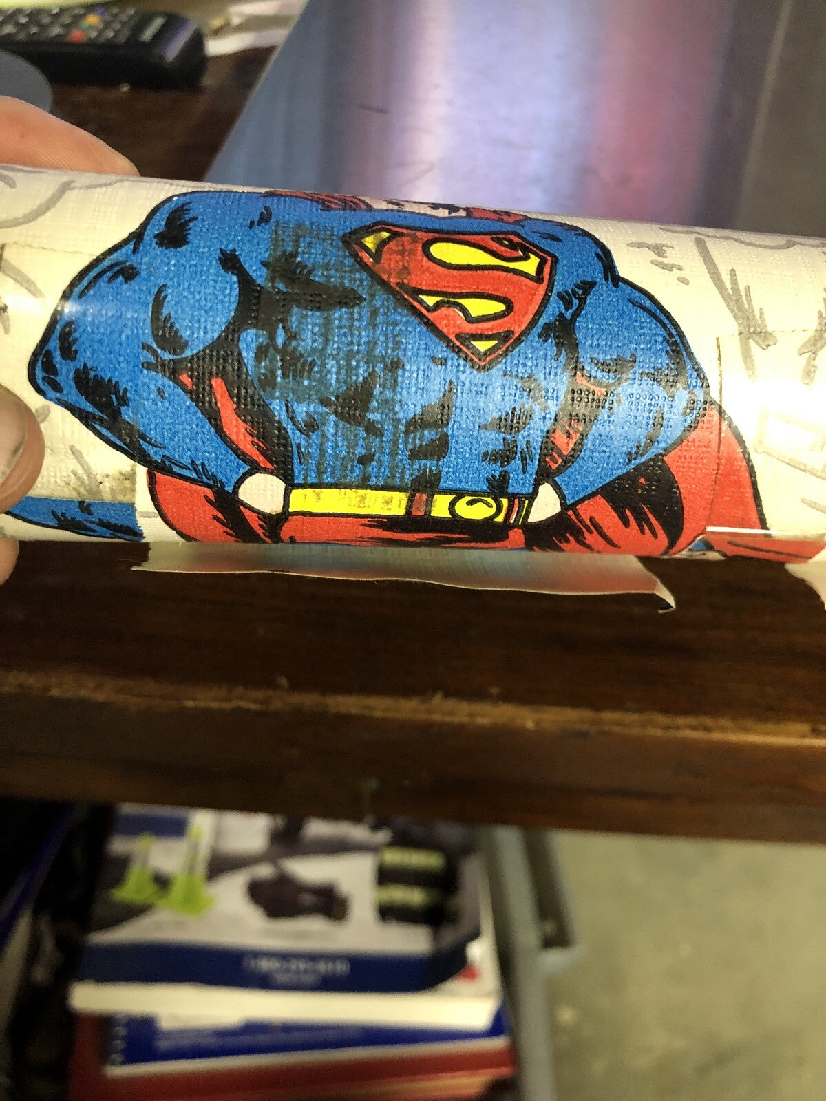1970s SUPERMAN  Wall Paper 1978 Excellent Shape RARE Mego DC Comics 21” Wide.1