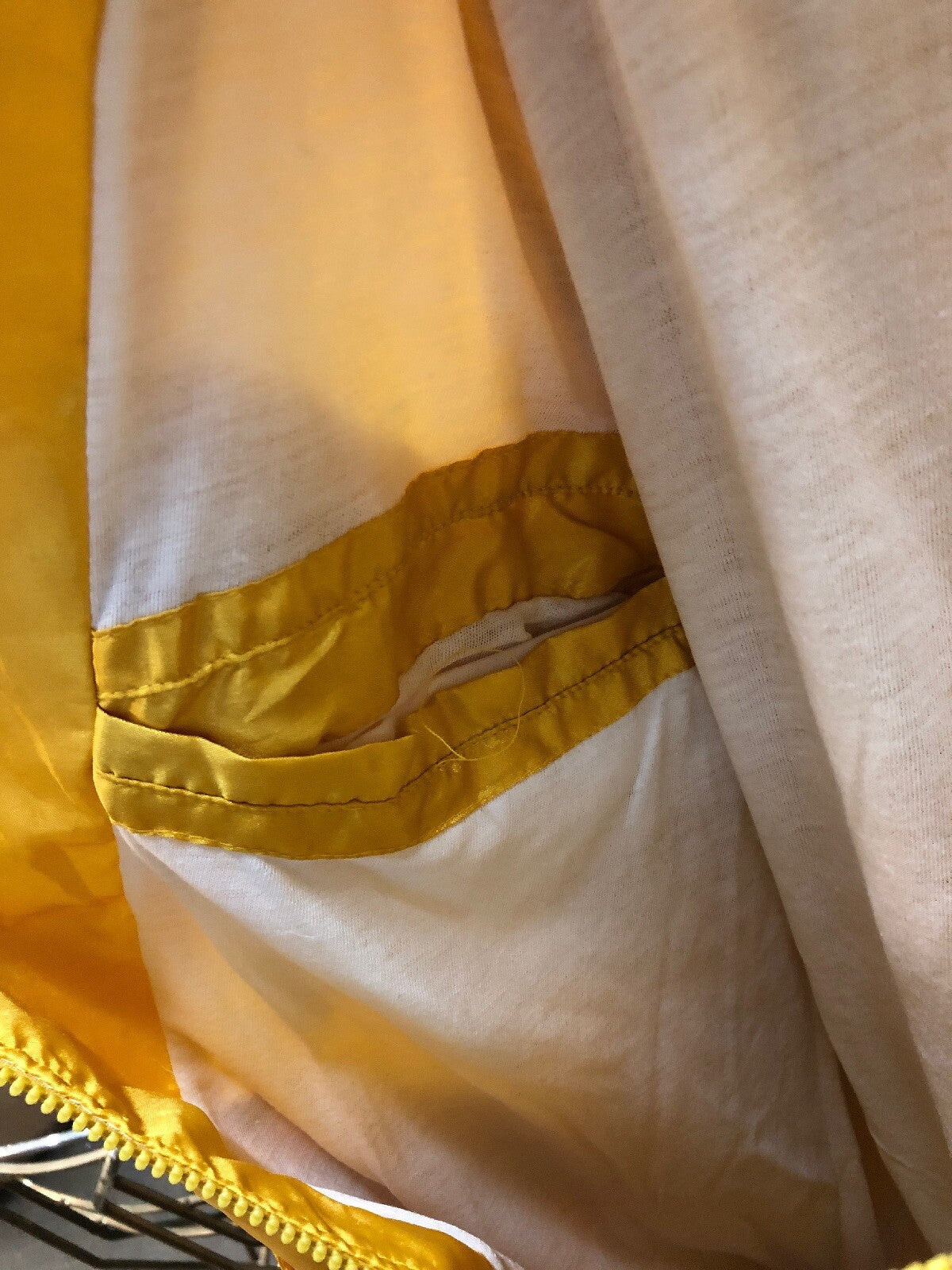 VTG 1990s NOS AST Sportswear 2 Piece Nylon Yellow Windbreaker Adjustable 2XL4
