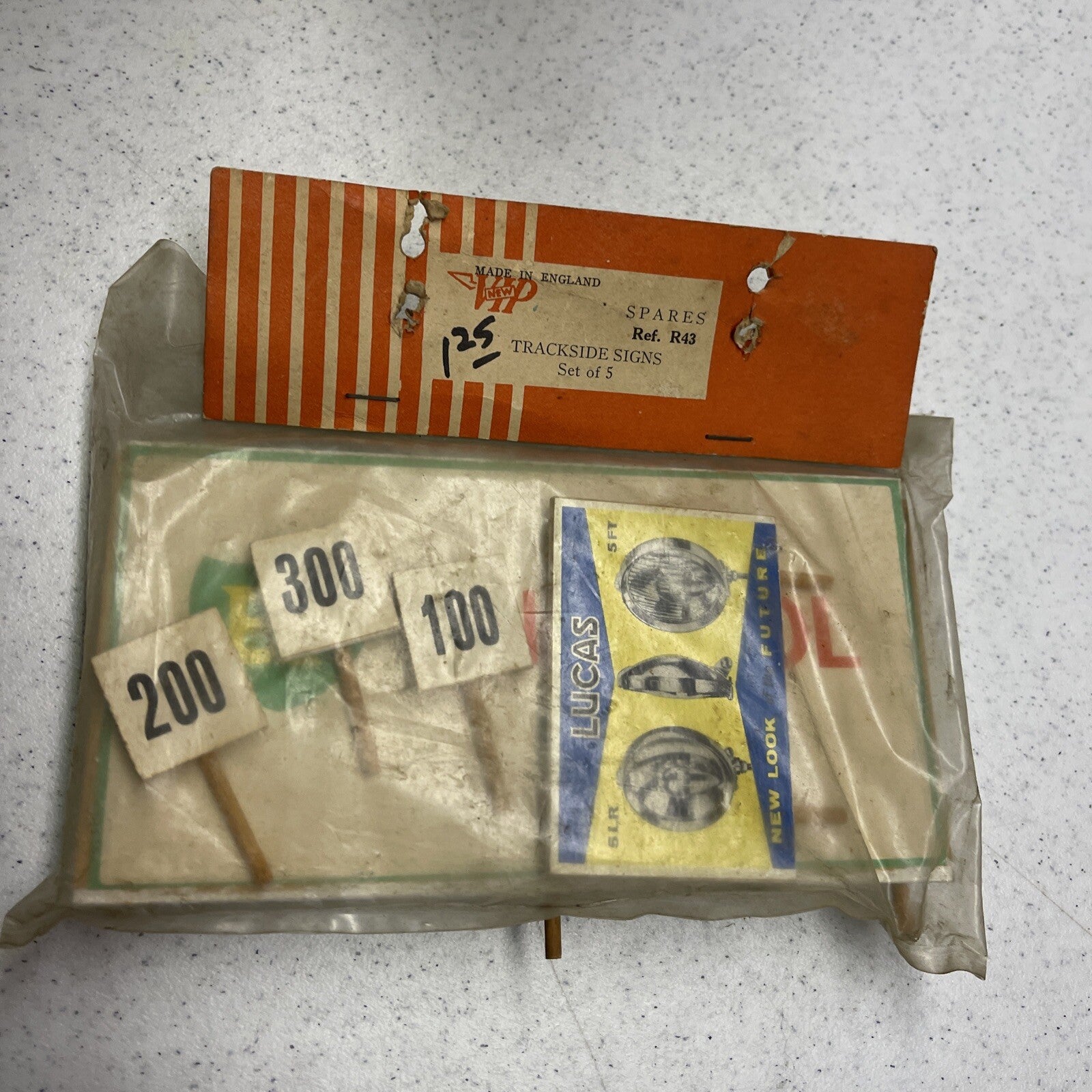 Vintage 1950s-60s VIP slot Car Trackside Wood Not Porcelain Signs BP Lucas Oil0