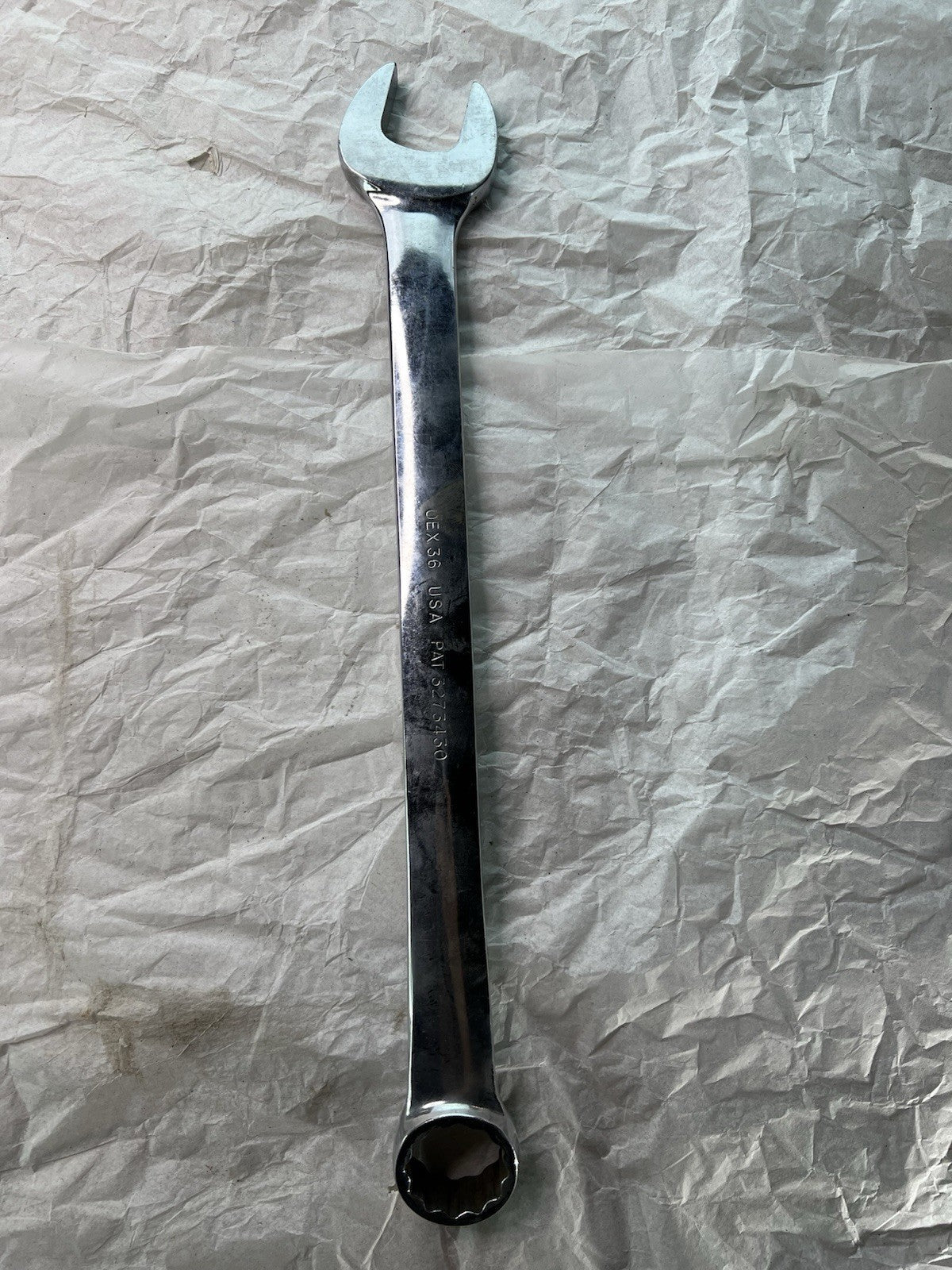 Vintage Snap-on 1-1/8” Open-End Wrench OEX36 USA Double End Tool0